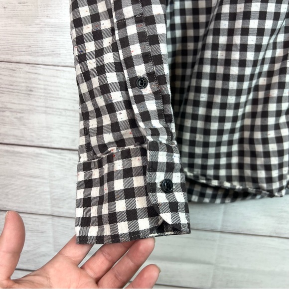 Massimo Dutti Tessuto Italiano Plaid Speckled Long Sleeve Button Down Size S - Picture 7 of 11